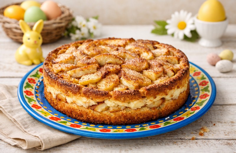 Appeltaart met crème fraîche